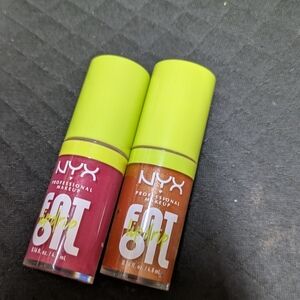 NYX Fat Oil Lip Drip Set - Pink and Brown